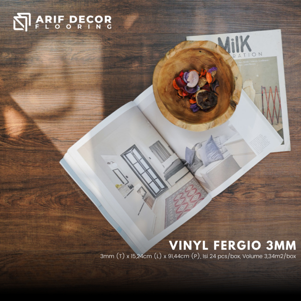 FERGIO lantai vinyl 3mm murah motif kayu / wood - vinyl plank korea