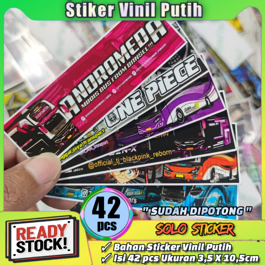 

Stiker Bus Basuri Panjang Isi 42 pcs SUDAH DIPOTONG Bahan Vinyl Putih Anti Air
