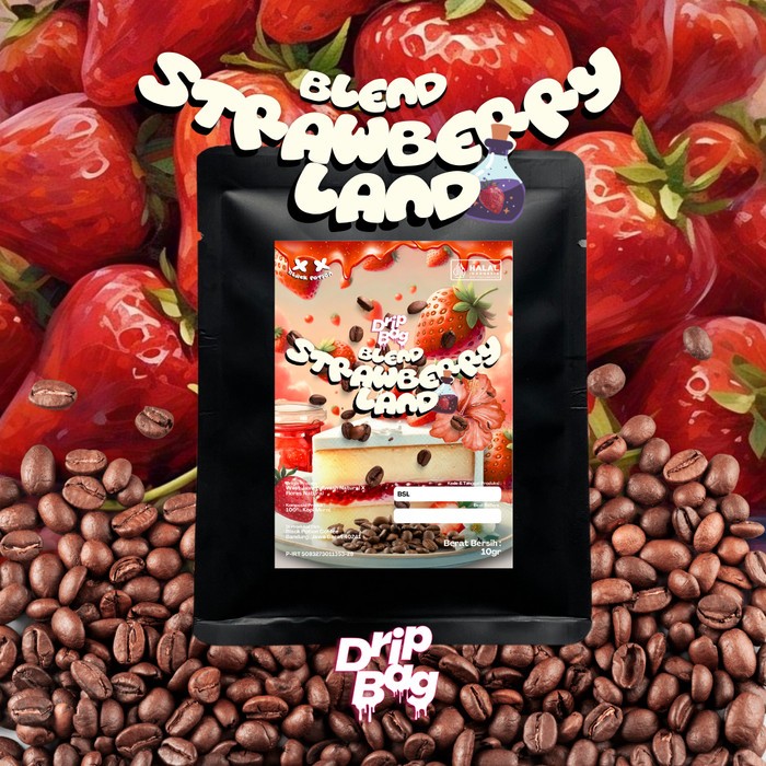 

Blend Strawberry Land 1 Drip Bag Coffee - ( kopi instant filter )