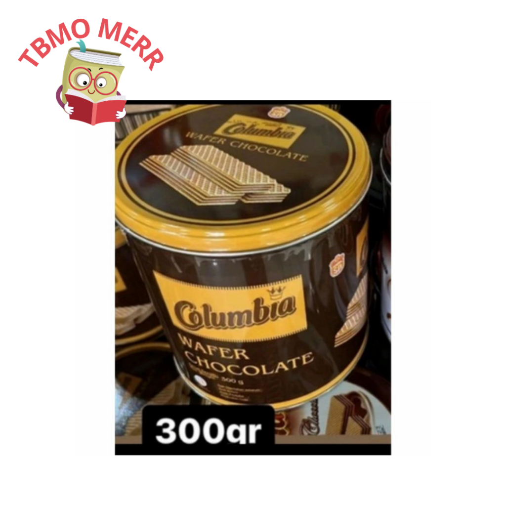 Columbia Wafer Krim Chocolate Tin 500GR - Biskuit Lebaran Kaleng