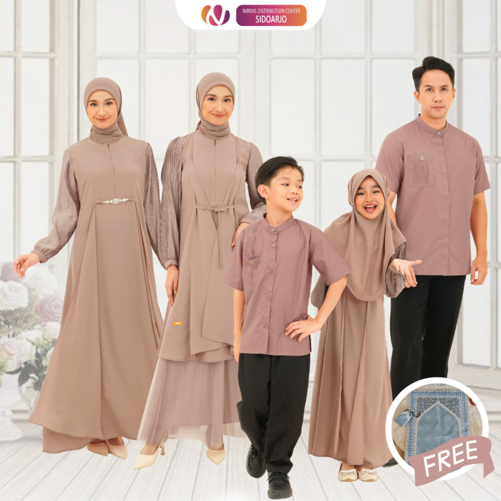 Baju Seragam Keluarga Pesta Pernikahan 2025 - Sarimbit Mewah Nibras Rayya Series Gaia Rose
