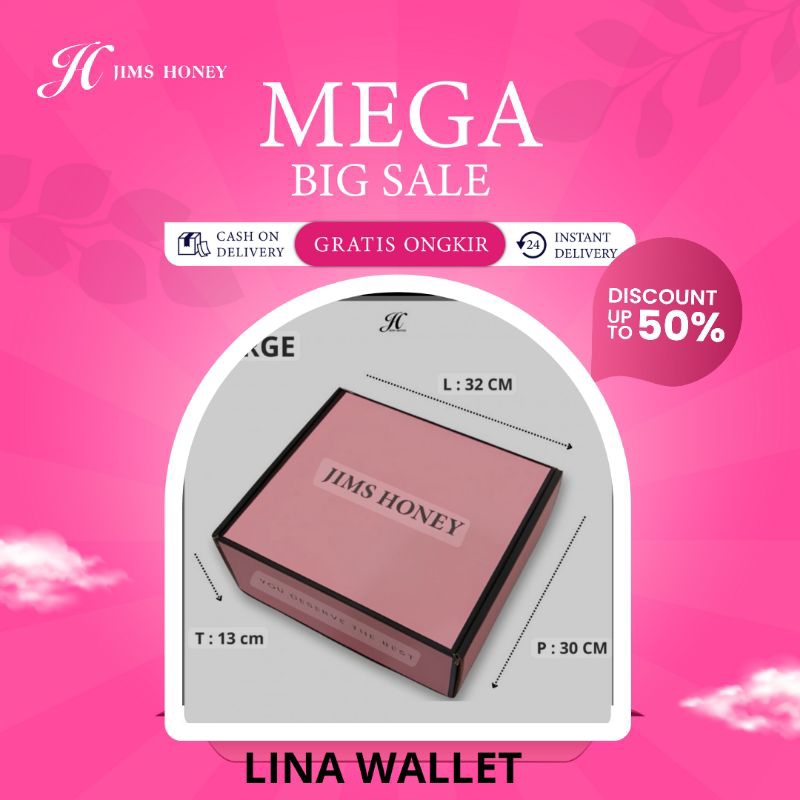 

Box hampers tas medium jimshoney pink