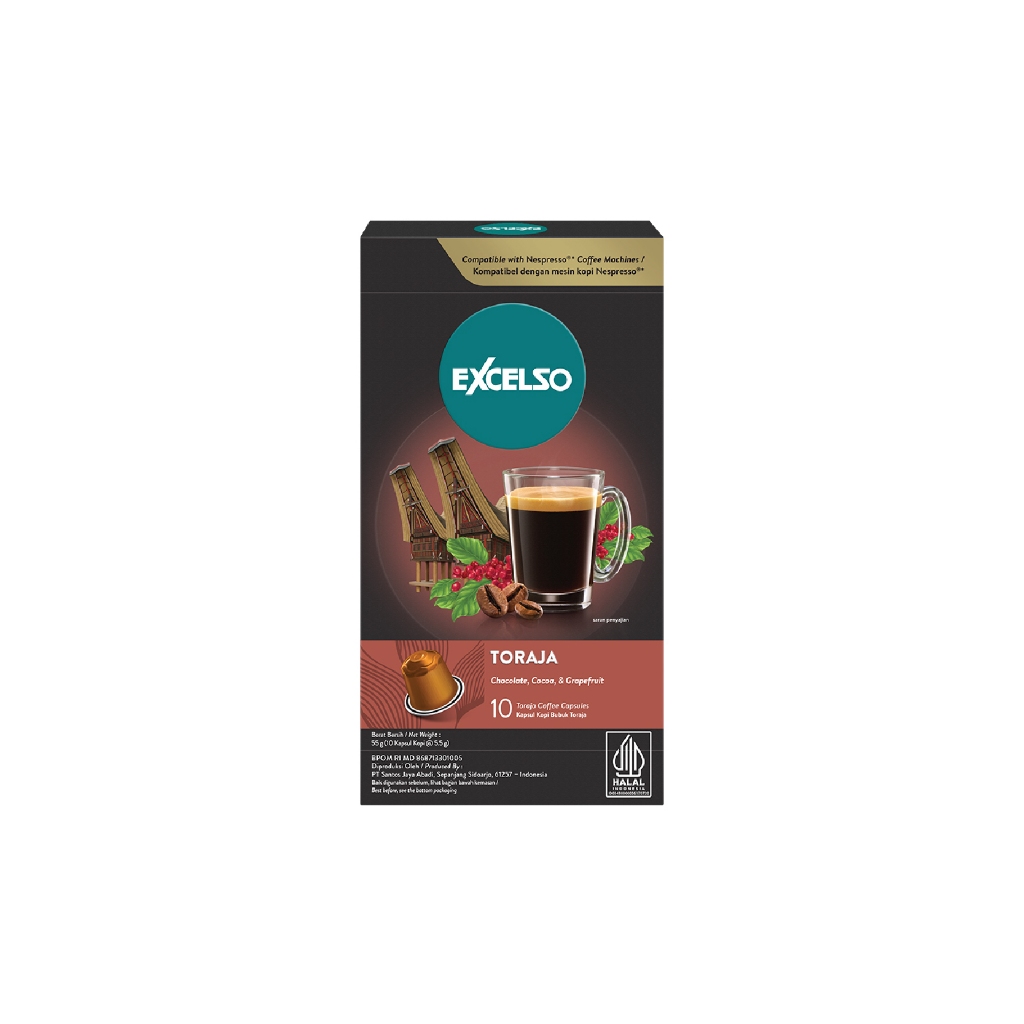 

Excelso Kopi Kapsul Toraja - Nespresso Compatible Coffee Capsule