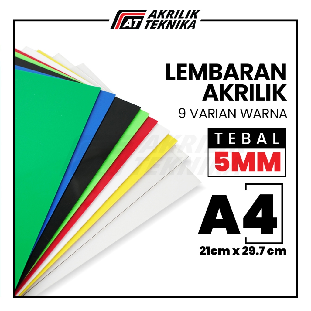 

HenJO Lembaran Akrilik A4 5mm / Acrylic Sheet Clear / Akrilik Warna