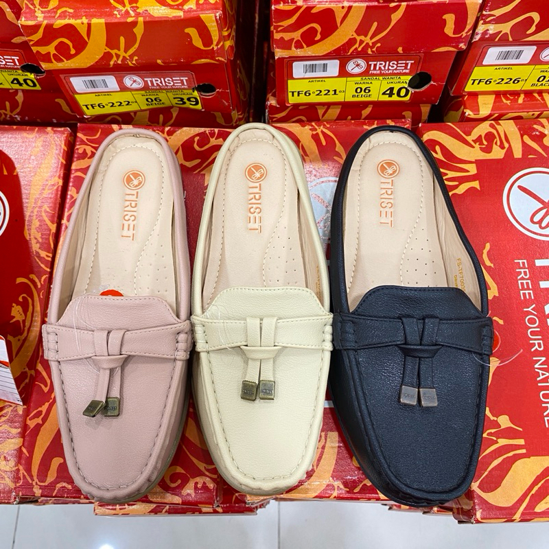 Triset sepatu sandal bustong (flat) wanita original