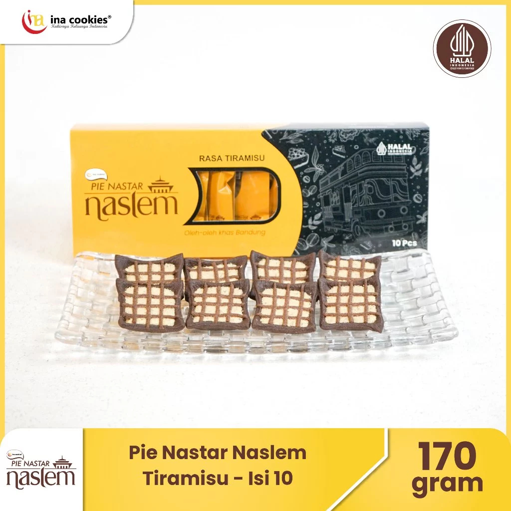 

Pie Nastar Naslem Tiramisu isi 10 pcs Oleh-Oleh Bandung by Ina Cookies