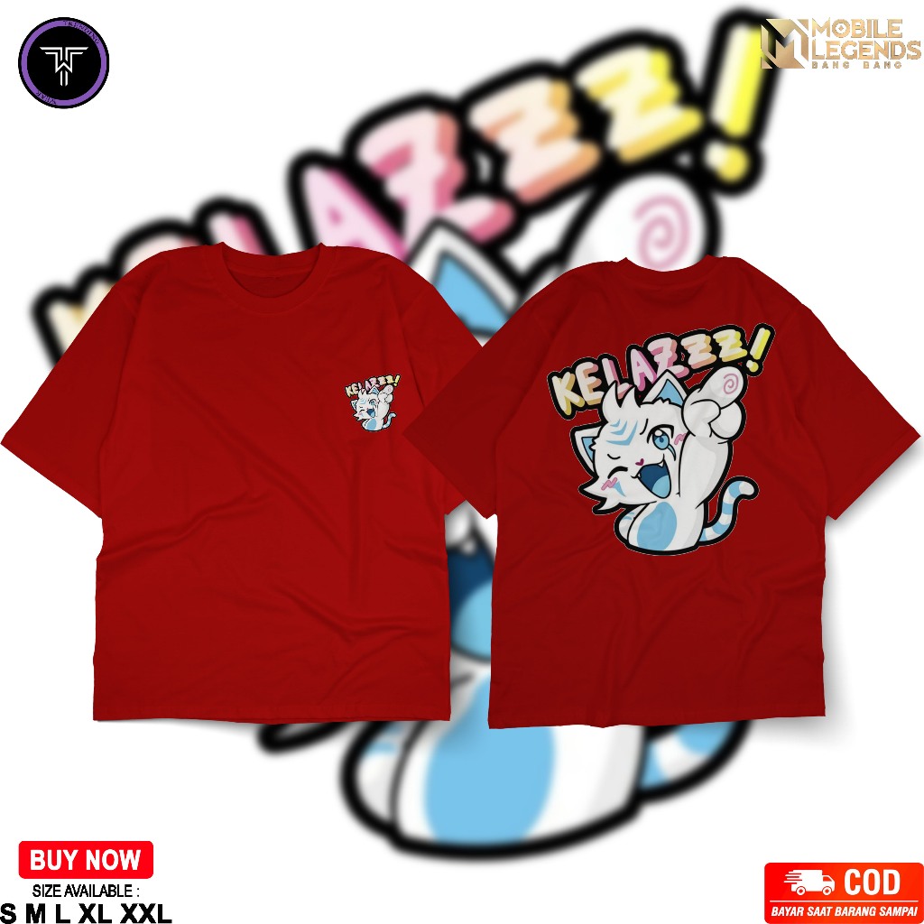 KAOS EMOTE MOBILE LEGENDS KELAZZZ UNISEX DISTRO | KAOS MOBILE LEGEND TRENDING | KAOS BAHAN KATUN 30S
