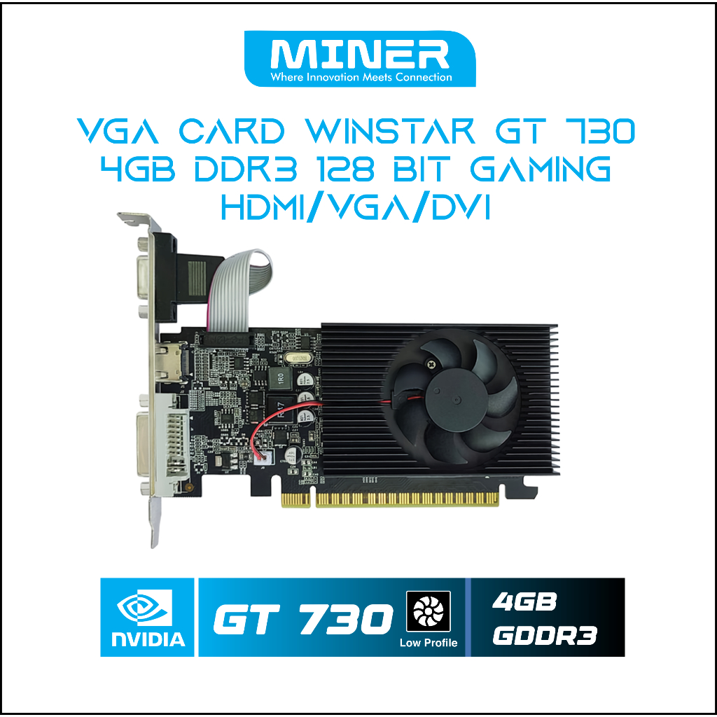 VGA Card Winstar GT 730 4GB128 Bit DDR3 Gaming HDMI/VGA/DVI