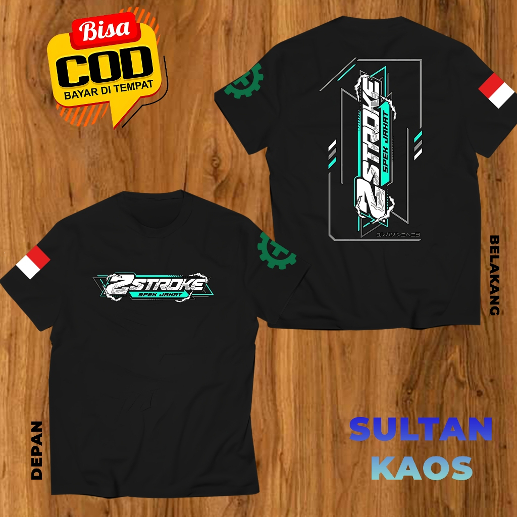 Kaos Racing 2 Tak Indonesia 2 Stroke Logo Otomotif Motor Balap - Tshirt Distro 2 Stroke Spek Jahat T