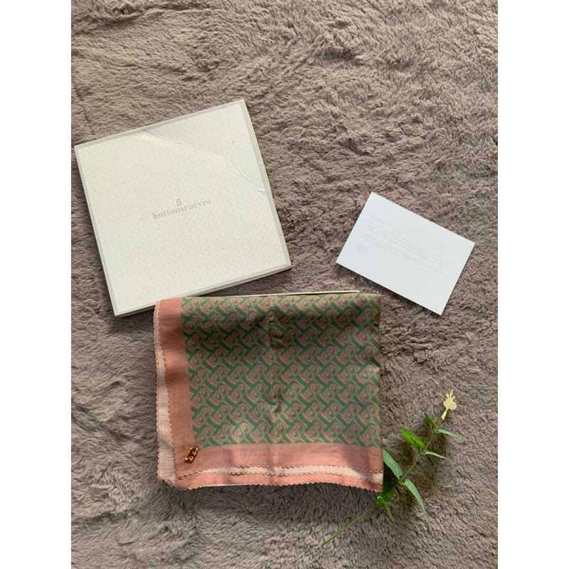 Buttonscarves - Bimu Voile Square - Guava (Voile Reg) Preloved