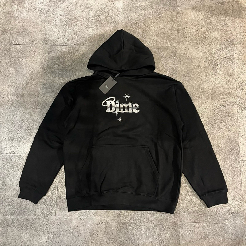 Dime Hoodie Big Logo Black