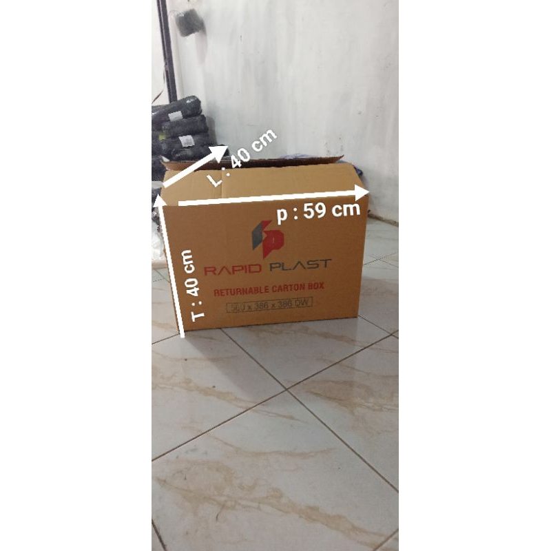 

kardus untuk pindahan ukuran 59 x 40 x 40 cm bekas baik