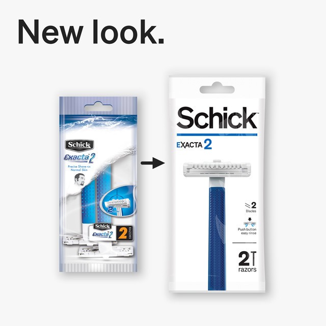 Schick Exacta 2 Regular Hanger Biru Pisau Cukur Schick Alat Cukur