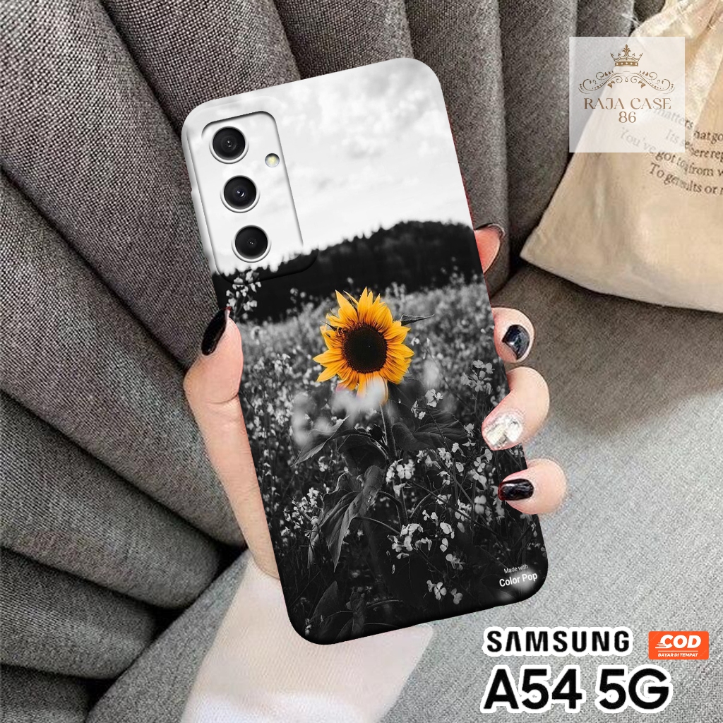 Softcase Samsung A54 5G - Rajacase - Case Samsung A54 5G - Motif Case Bunga - Case Samsung A54 5G - 