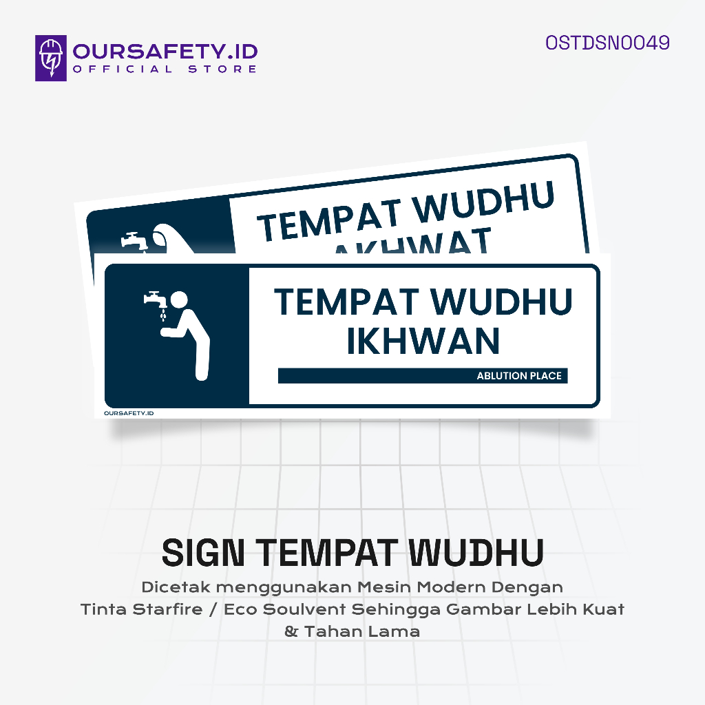 

Stiker Sign Tempat Wudhu | PREMIUM - OURSAFETY.ID