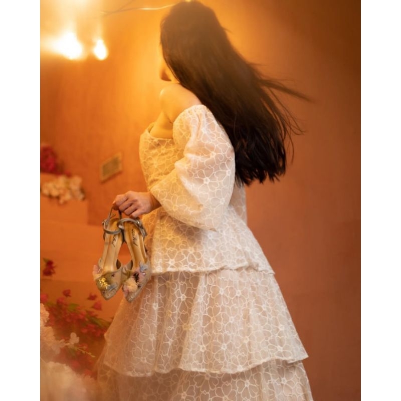 Ittaherl Katnis Slipper Heels 90mm Sage 38 / Wedding Shoes