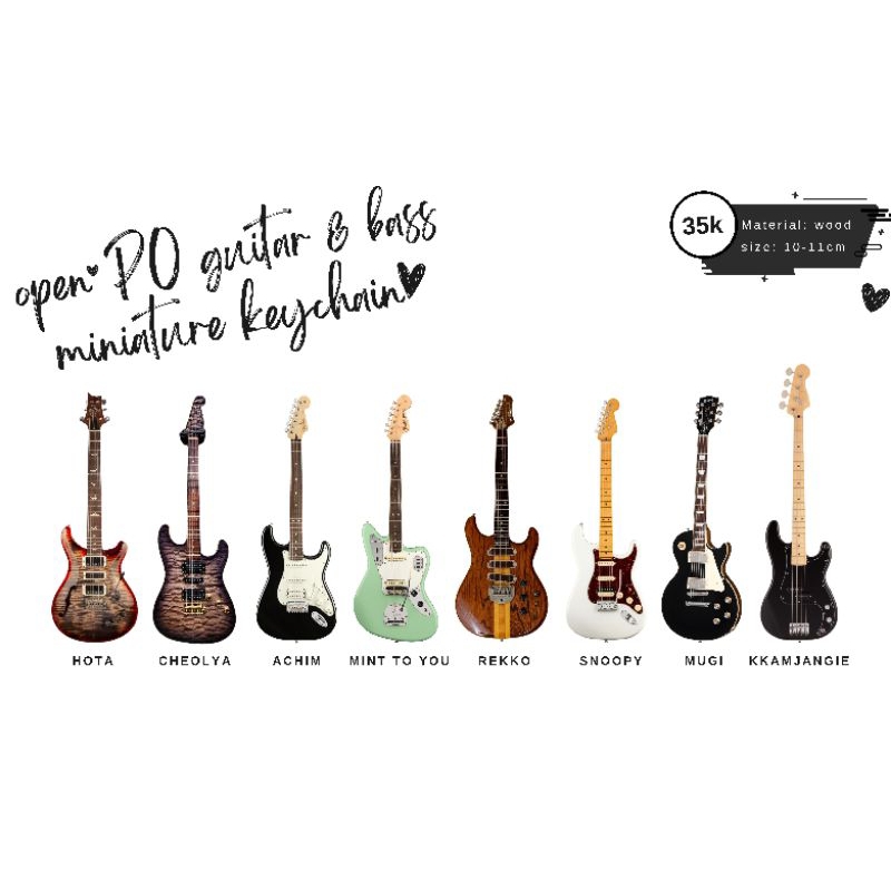 [READY STOCK] Xdinary Heroes Miniature Instrument & Keychain (gitar cheolya, bass golden hercules, d