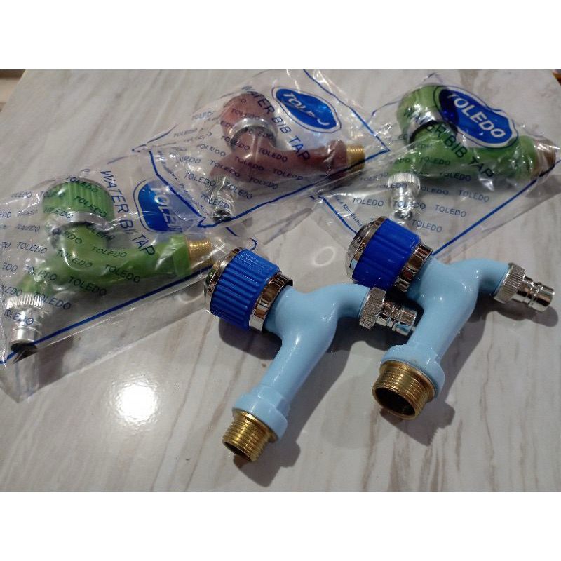 kran air toledo jumbo mahkota drat kuningan //  kran air drat kuningan