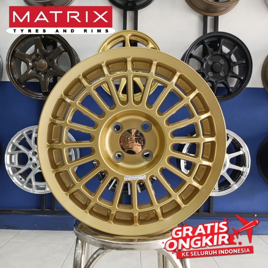 VELG MOBIL RING 16*6,5 HOLE 4X100 VELG RACING HSR TYPE FUTBULS