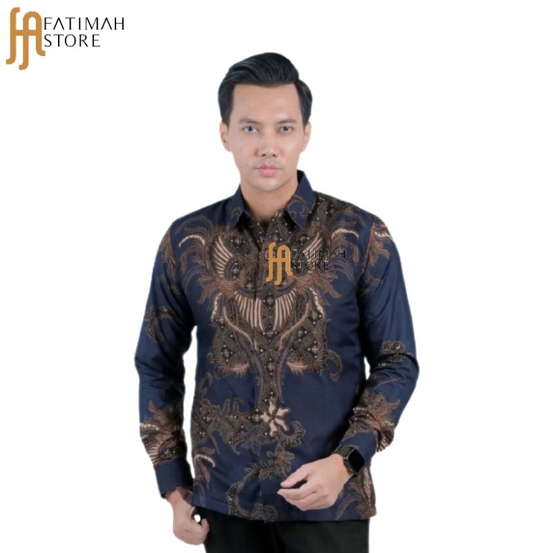 Batik Pria Modern - FA Batik - Pria Modern Lengan Panjang Slim Fit Premium