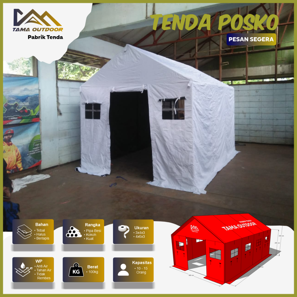 Tenda posko tim medis pmi - Kesehatan pengungsi darurat gratis logo tenda serbaguna unicef 8 orang
