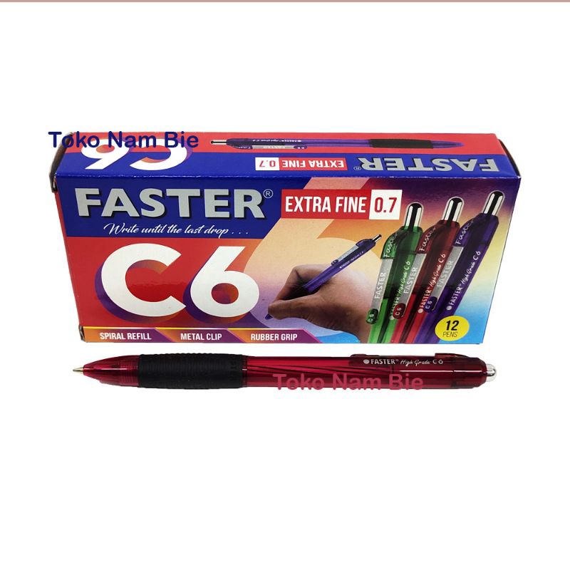 

Pulpen Pena Bolpen FASTER C6 Extra Fine 0.7mm