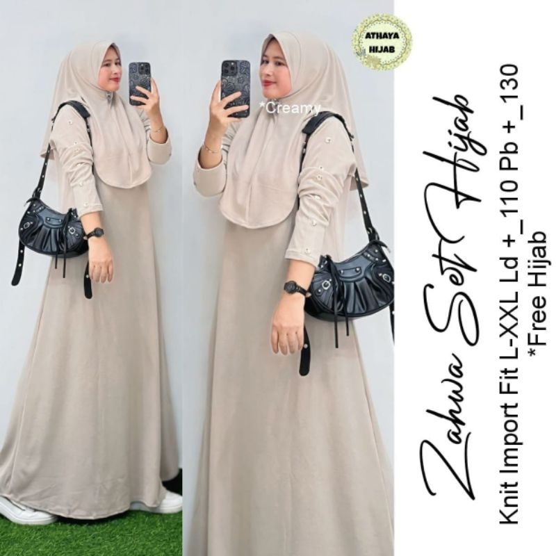 ZAHWA SET HIJAA ORI ATHAYA //GAMIS REE HIJAB