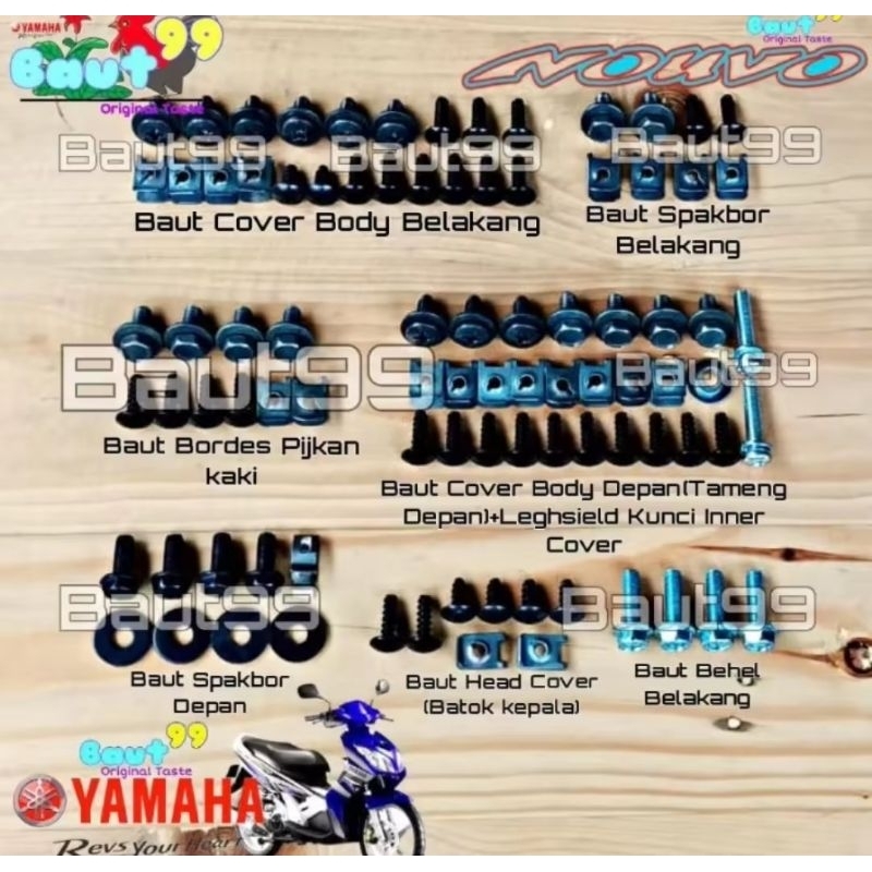 Baut Fullset body Yamaha Nouvo Z/Full body Yamaha Nouvo Z Baut Fullset body Yamaha Nouvo Z/Full body