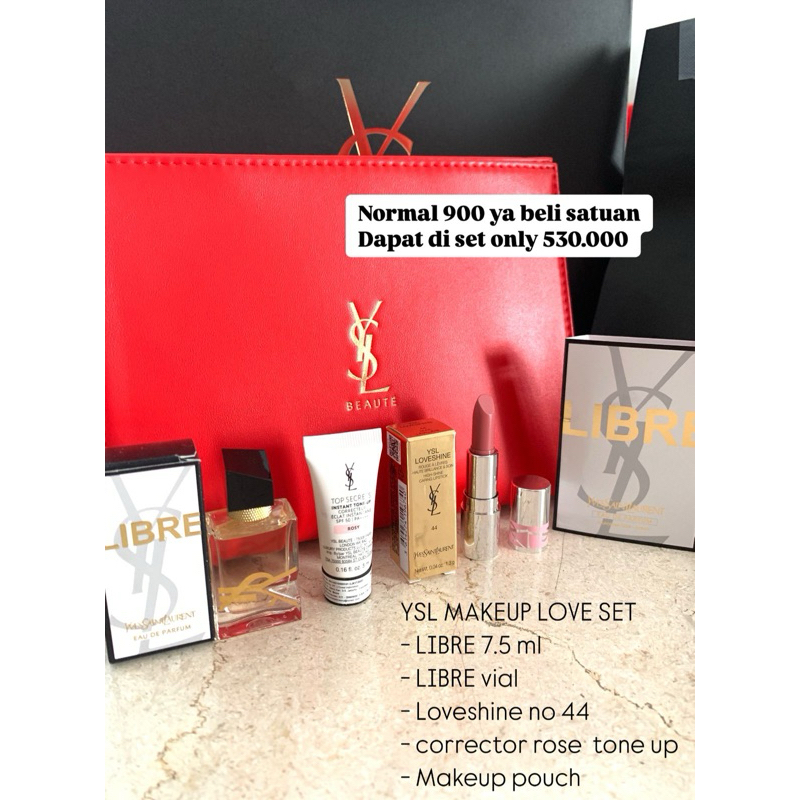 YSL MAKEUP LOVE SET LIBRE LOVESHINE TONE UP ROSE