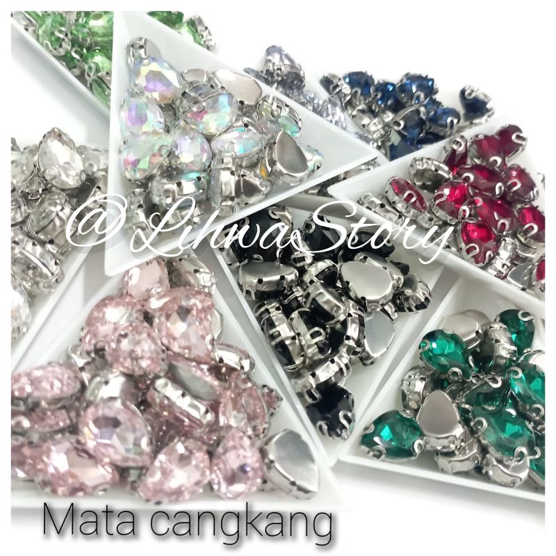 1 LUSIN- MATA CANGKANG TETES/MATA JAHIT/PAYET BAJU