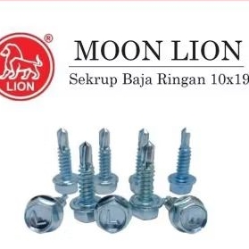 [ISI 1.000 PCS] MOON LION Baja Ringan 10x19mm/ Sekrup baja ringan/ baut Roofing/ sekrup baja ringan/