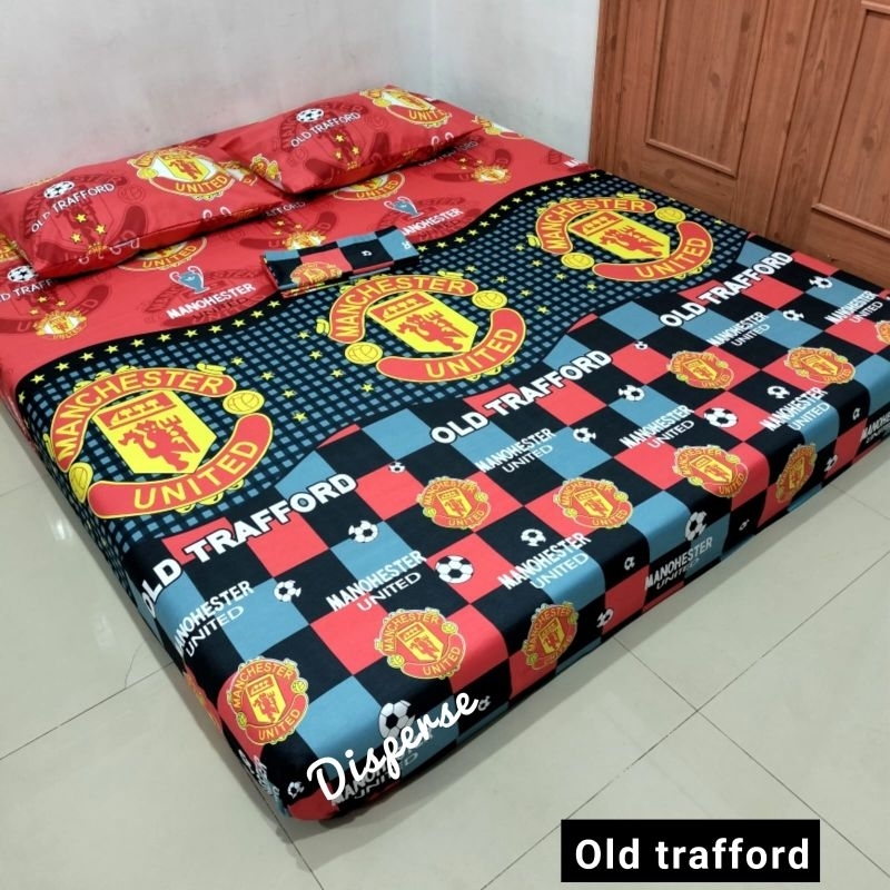 sprei homemade murah motif bola MU new