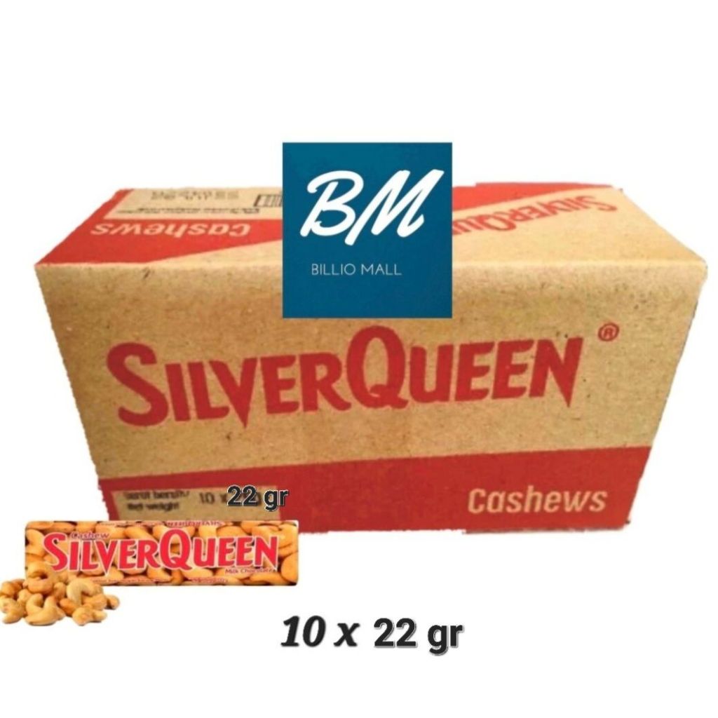 

RB22 SILVERQUEEN COKELAT 22 gr 1 Box (isi 10 pcs) Cashew / Almond