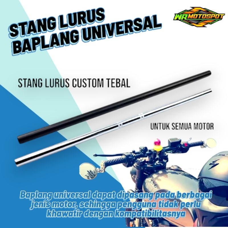 Stang lurus stang street cup stang fighter baplang universal bahan tebal stang custom lurus