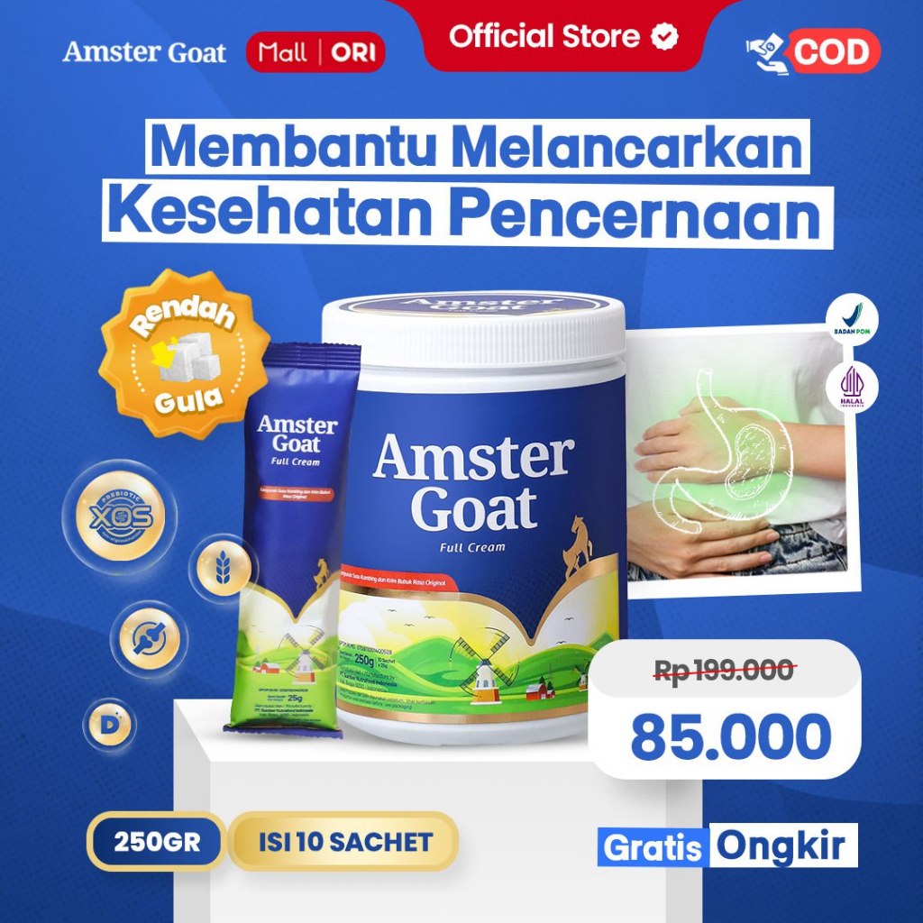 

AMSTER GOAT - Susu Kambing Amstergoat Membantu Meningkatkan Masalah Pencernaan 250gr
