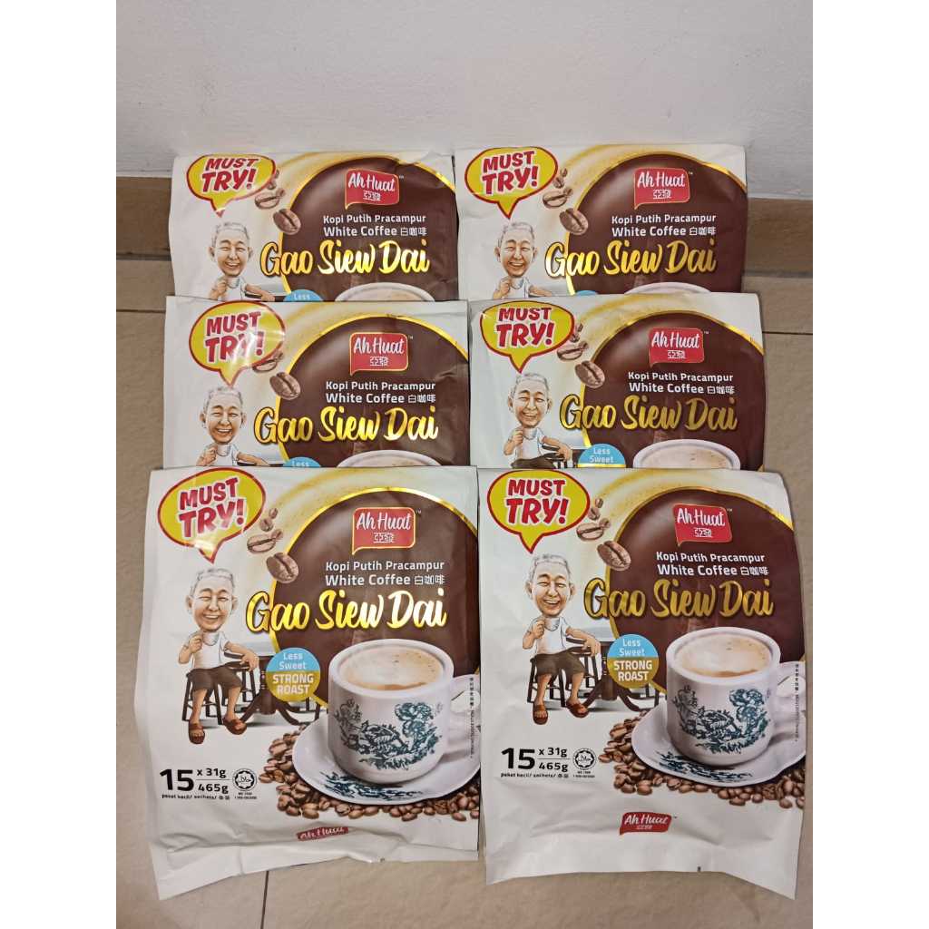 

Ah Huat White Coffee Gao Siew Dai 31gr isi 15 Sachets Ori Malay