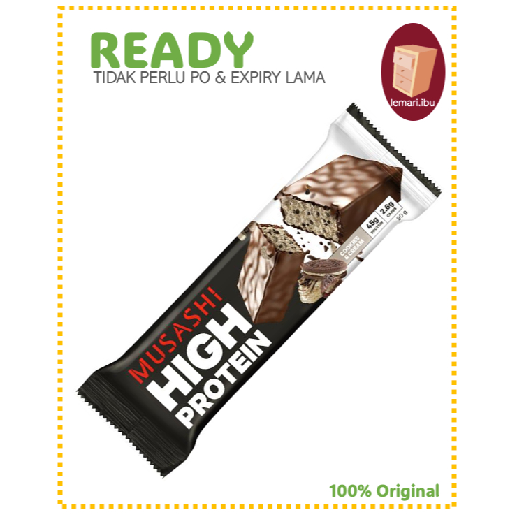 

Musashi High Protein Bar Cookies And Cream 90g - Protein Bar - 100% ORIGINAL - BARANG READY DIKIRIM - Made in New Zealand