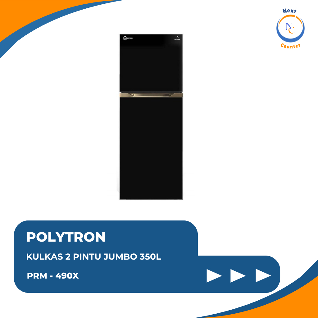 POLYTRON KULKAS 2 PINTU BIG LITER PRM-490X/S/MOB/MOW/MTR