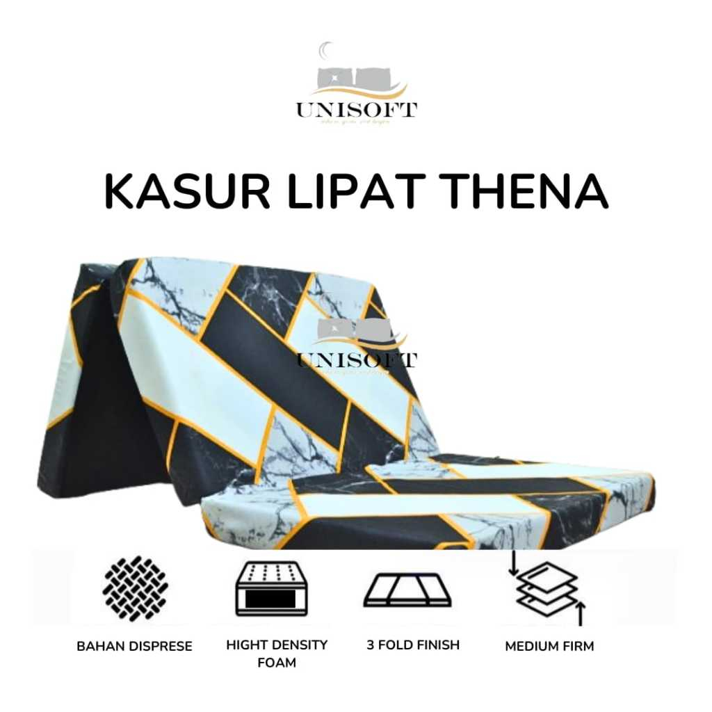 Kasur Busa Lipat / Kasur Lipat Lantai / Lipat 3 Kasur travel / Kasur Lipat Thena 10 CM
