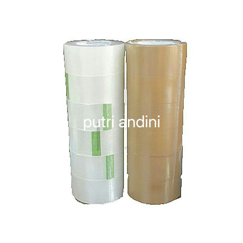 

Lakban coklat Lakban bening Goldtape hijau 72yard