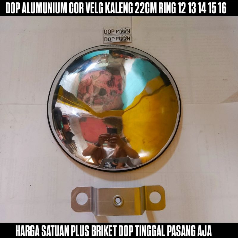 Dop Alumunium 22cm Velg kaleng  mobil Ring 12 R13 R14 R15 satuan plus briket Dop - 1pcs Dop retro pl