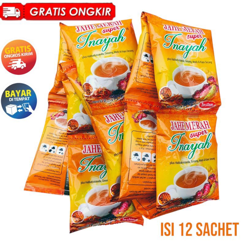 

JAHE MERAH SUPER INAYAH SACHET ISI 12 RENCENG 100% ORIGINAL