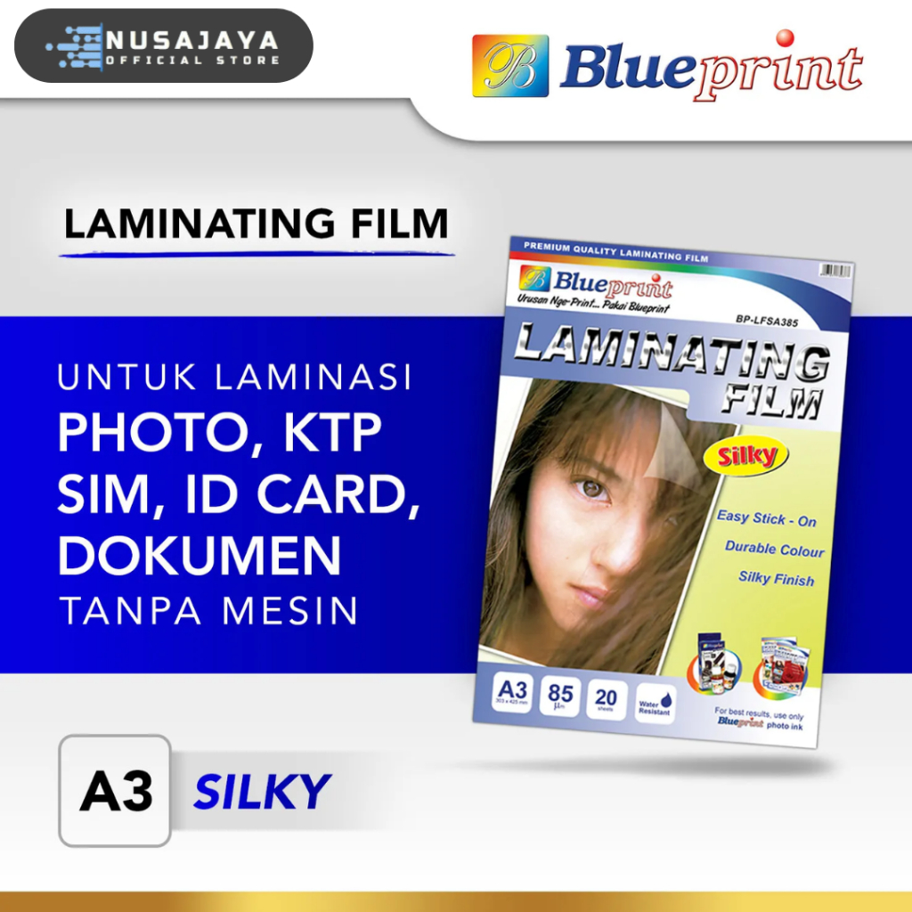 

Kertas Laminating Silky Film/ Laminating Silky Film Paper BLUEPRINT A3