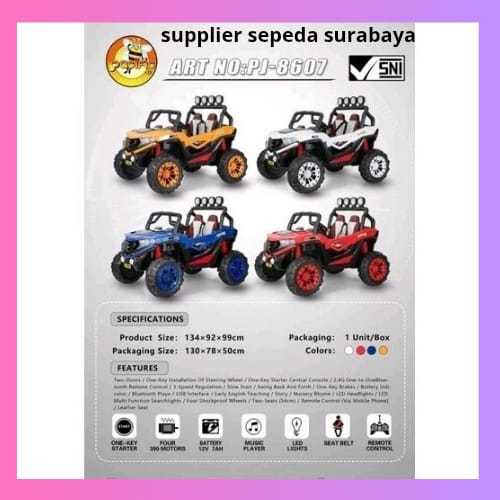 MOBIL MOBILAN AKI MAINAN ANAK JEEP PACIFIC LEGION PJ-8607 / PJ8607 READY SIAP KIRIM - NEW