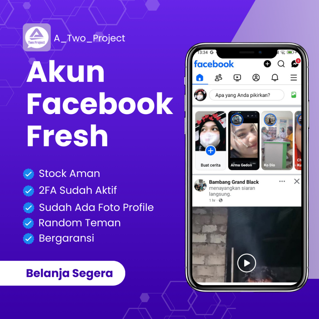 Akun Fb Fresh Poto Profil+2FA