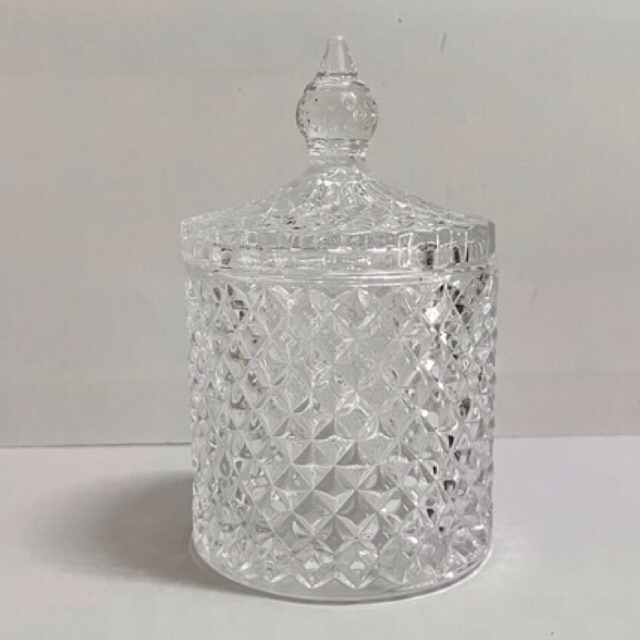 Candy Jar Besar/ Toples Kristal Kaca / Glassware Jar Crystal Candy Jar / Toples Kaca Permen Hadiah S