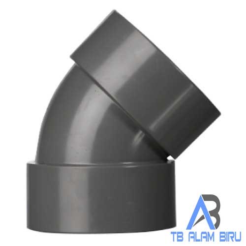 Knee 45 Derajat PVC Pralon / Rucika