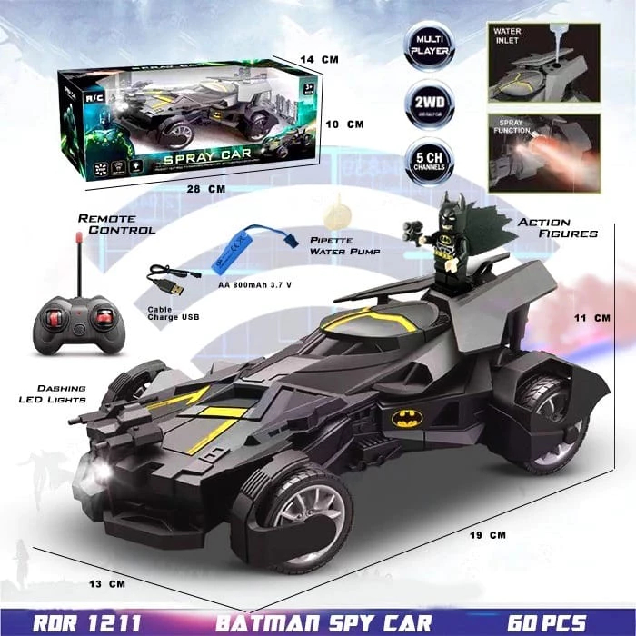 RC Car Mobil Batman RC Car Batman Bat Mobile Spray 318-3 1:20
