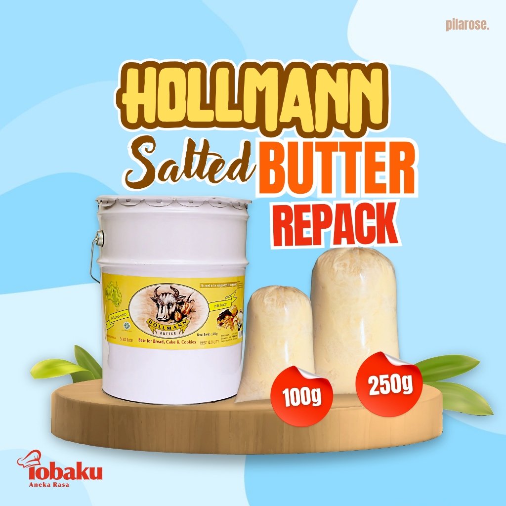 

HOLLMANN Salted BUTTER Blend - Campuran Margarin dan Mentega Kemasan REPACK 100g, 250g