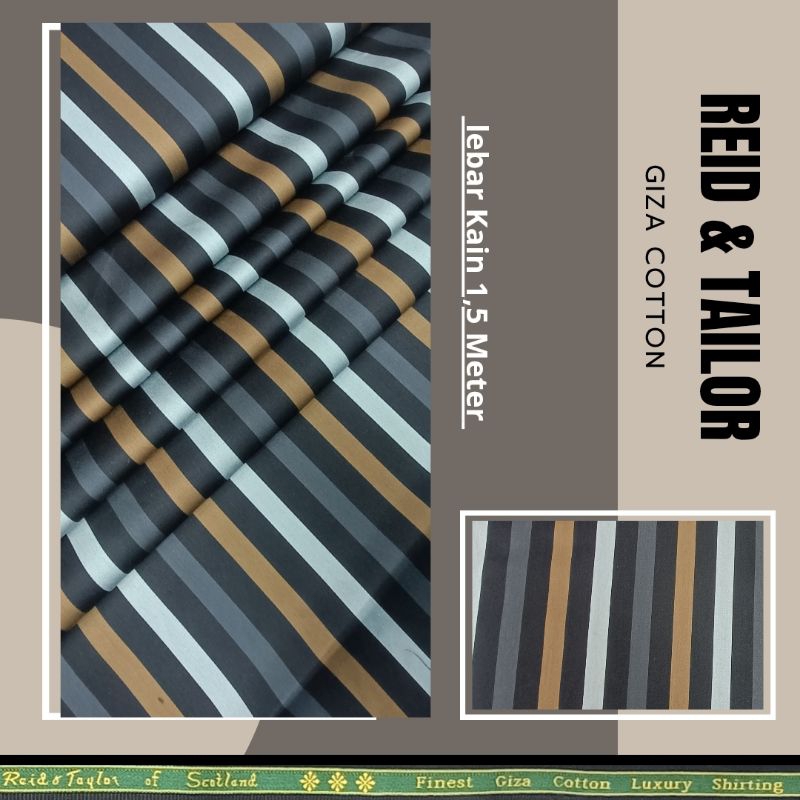 Bahan Kain Kemeja Motif Salur, Kain Kemeja Katun